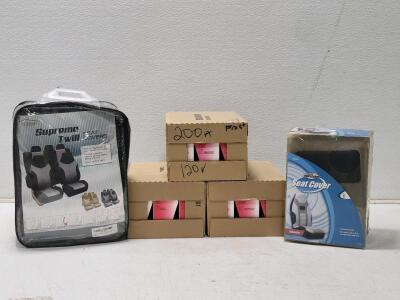 (3) Box of Lightbulb & Car Seat Covers