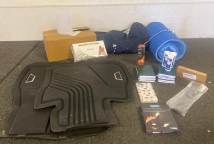 Hooded Rain Coat 4XL - Floor Mats (BMW) - Gloves - Containers- Hand Lights and More