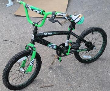 Surge BMX Kids Bike, 20" Wheels, Hi-Rise Handlebars, Rear Caliper Brake, Black/Green