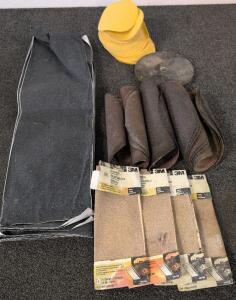 3M Sandpaper Lot: P100/P180 Grit, 4.5"x11" Sheets, Discs, Multipurpose All Purpose Assortment