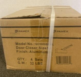 Pamex GC5900BLL Aluminum Door Closers, Size 1, 4 Sets, Commercial Grade - Model GC5900BLL