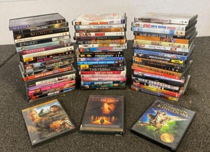 (60+) DVDs - Movies Includes - Troy - Red Dragon - Frequency- and More