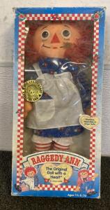 80th Anniversary Raggedy Ann Doll by Applause, 16" Plush, Boxed, Model 7005, 1995