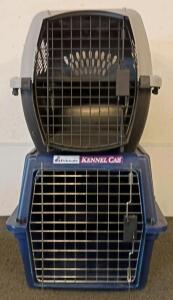 Petmate Kennel Cab Hard-Sided Pet Carrier, 24"x16.7"x14.5", Metal Wire Door, Plastic Handle