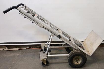 Convertible Aluminum Hand Truck Dolly, 1,000 lb Capacity, 10" Pneumatic Wheels, Platform Option