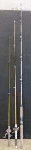 Lot of 3 Vintage Spinning Fishing Rods with Daiwa 7030 Reel