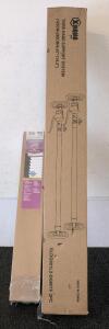 XinQiao 2-Pack Third Hand Support Poles 49.2"-114.2" & 2 Lotus Cordless 39"x84" Vinyl Blinds