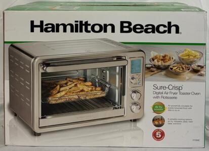 Hamilton Beach Sure-Crisp Digital Air Fryer Toaster Oven W/ Rotisserie (model 31194C)
