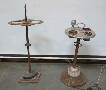 (2) Vintage Art-Deco Ash Tray Stands