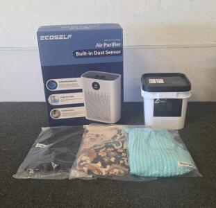 Ecoself HAP-603 HEPA Air Purifier, Built-In Dust Sensor, w/ Drasry Container & 3 Textiles