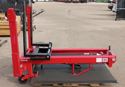 Dayton 4VME9 Manual Hydraulic Fork Stacker, 2,000 lb Capacity, 118" Max Lift Height