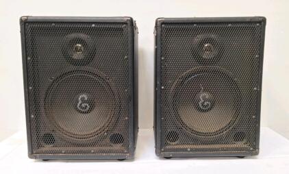 (1) Paired Set Of Vintage 10" Speakers, Each Enclosure Is 13-3/4"L x 10-1/2W x 19"T