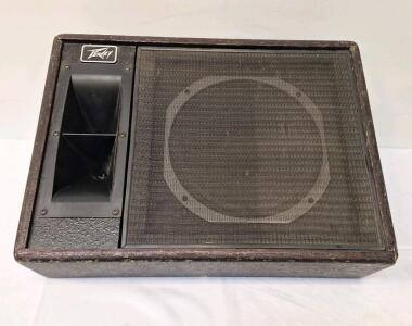 (1) Peavey 112HS Enclosure Monitor Speaker, Overall Size 16" X 15" x 23" & (1) Peavy 10" Speaker