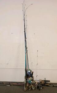 Fishing Rod & Reel Lot, Mixed Brands, Spinning & Casting, 5-7 ft, 6 Rods/Reels