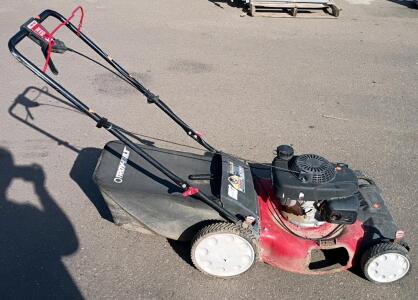 Troy-Bilt Push Gas Lawn Mower 21" Cutting Width, Pull Start, Grass Bag, Steel Deck