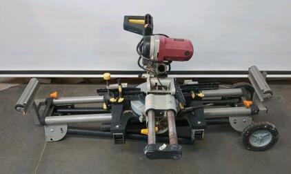 Chicago Electric 12" Double-Bevel Sliding Compound Miter Saw w/ Rolling Stand, 15A, Laser Guide