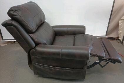 Dark Brown Leather Powered Recliner