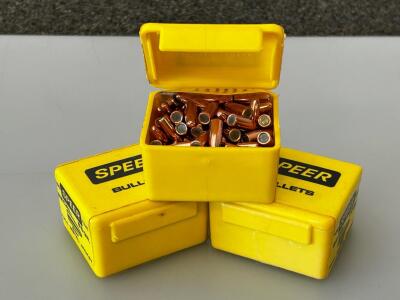 (3) Boxes Of Speer 1045 .22 Cal (.224") 55 Grain FMJ Bullets, 100 Count Box, Reloading Projectiles