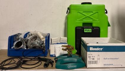 Portable Flood Extractor & Assorted Irrigation Plumbing Parts Lot &ndash; Hunter, Gilmour, Insinkerator