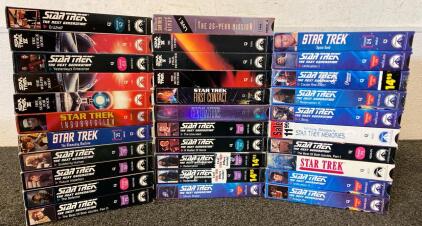Star Trek VHS Lot &ndash; Original Series, Next Generation, 8 Movies, Documentaries, 25+ Tapes, NTSC
