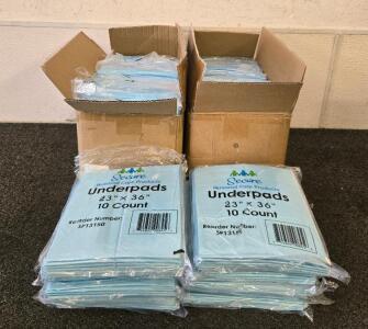 (38) Secure Personal Care Products Underpads 23" x 36"<br/>10 Count