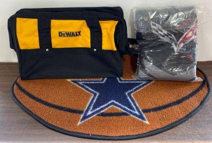New Dewalt Tool Bag, Set Of Corvette Seat Covers, and Cowboys Mat