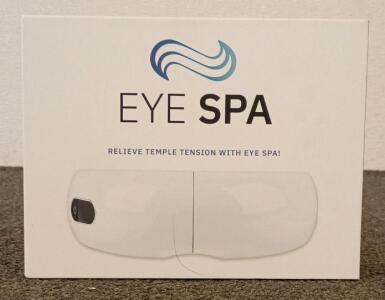 The Patriot Eye Spa by Patriot Health Alliance is a portable, wearable, and rechargeable electric massager designed to relieve tension in the eyes and temples.