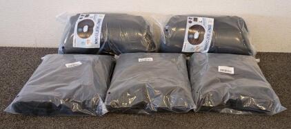 (3) 2 Pack 6ft Rectangle Fitted Table Cloths Black, (2) Donut Seat Cushion Bkack
