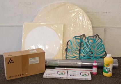 Round Wooden Craft Board, Thick Desk Plastic Table Cover, 232XL Ink Cartridge Remanufactured for 232XL 232 XLCombo Pack Compatible with WF-2930 WF-2950 XP-4200 XP-4205 Printers, Black Cyan Magenta Yellow 4 Pack, Kelng Compatible Black Toner Cartridge CB 4