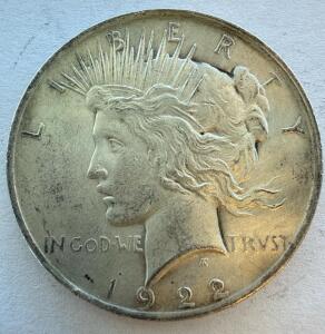 1922 Liberty One Dollar Peace Coin