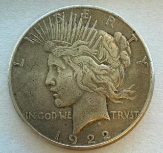 1922 Liberty One Dollar Peace Coin