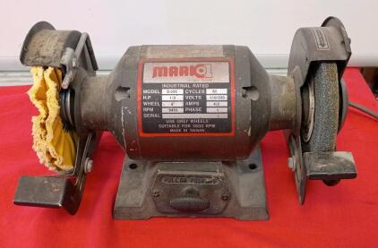 Mark 1 B-309 Bench Grinder, 1/2 HP, 6" Wheels, 3450 RPM, 110/220V, Double Wheel/Polisher, Taiwan