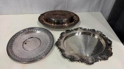 (3) Assorted Vintage Silver-Plated Kitchenware
