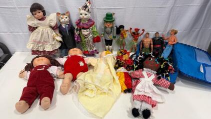 Assorted Vintage Dolls And Toys