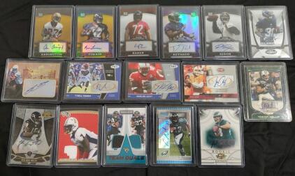 (16) Assorted Signed Rookie Football Player Sport Cards-Feat. Bowman Sterling "Dennis Dixon" Pittsburgh Steelers, Bowman "Rustin Collie" Cougars, & Much More!