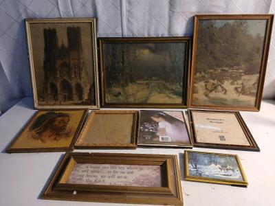 (9) Assorted Picture Frames - 5"x7"-13"x17"