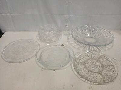 (7) Assorted Crystal Dishes