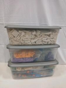 (3) Containers Of Assorted Lego Pieces