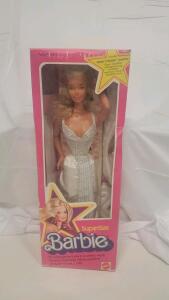 1976 Mattel Super Size Barbie Doll 18" in Box, Glitter Gown, Wear'n Share Jewelry, #9720
