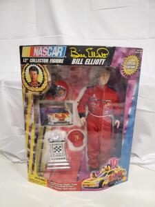 NASCAR Bill Elliott 12" Collector Figure, Special Edition, Autographed Box