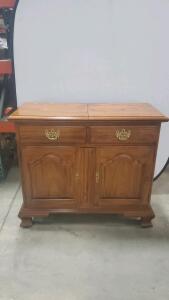 Thomasville Traditional Buffet Sideboard, Solid Wood Construction, Brass Hardware, 2 Drawers