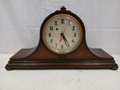 Vintage General Electric Model 211 Mantel Clock, Westminster Chime, Electric, Wood