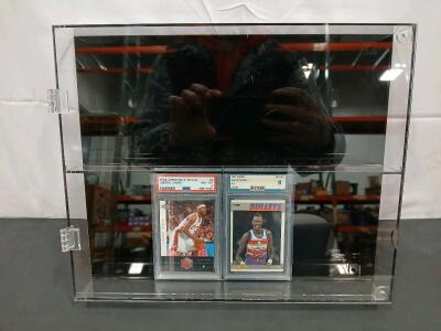 1987 Fleer Manute Bol #13 & 2004 Upper Deck LeBron James #9 Graded Cards