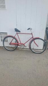 Olympic Cycle Red Baron Single Speed Cruiser, 27" Wheels, Steel Frame, Vintage Chicago Bike