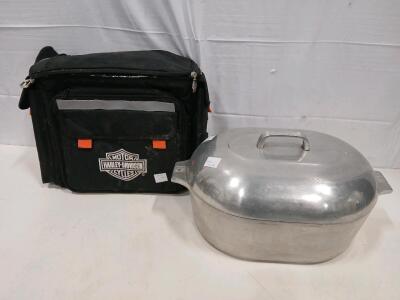 Wagner Ware Magnalite 4267-P 15 Qt Oval Roaster with Trivet & Lid, Cast Aluminum, Vintage USA