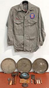 Assorted Vintage Items: Purina Uniform, Silver-Plate Spoon, Bakeware & More!
