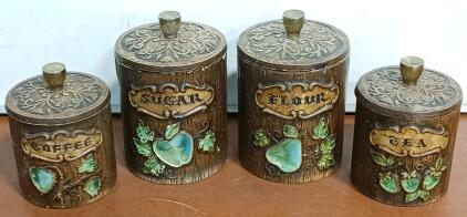 Vintage Treasure-Craft Ceramic Kitchen Container Set