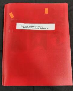 (Red) Binder of HOF Basketball Cards (100)-"Allen Iverson", "Charles Barkley", "Reggie Miller", & Much More!