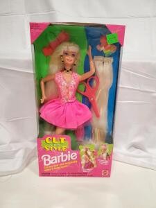 Mattel Cut and Style Barbie Fashion Doll, 1994, with Accessories