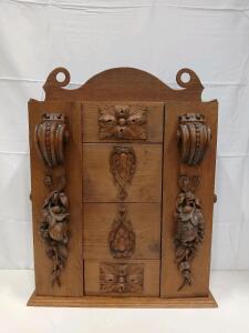 Vintage Wooden Trinket Box -17"x5"x24"